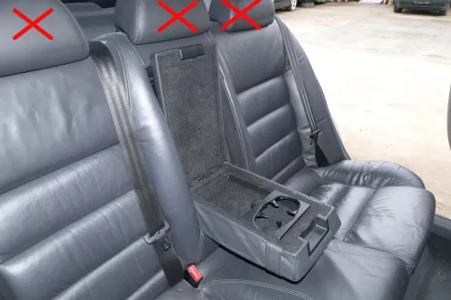 Skoda Superb 3U Sitz Sitze hinten Rückbank 3 Punkt Gurt Lehne Leder Sitzheizung (201669)