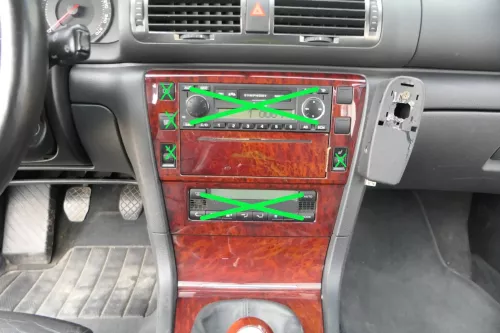 Superb 3U Mittelkonsole Verkleidung Radio Klappe Abdeckung Dekor Holz vavona Tür