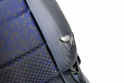 A3 8L Sitz vorne links Fahrersitz 2/3-Türer vorn Airbag schwarz blau (147612)