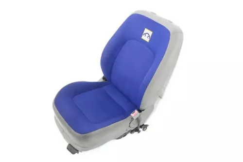 VW New Beetle 9C 1Y Sitz vorne rechts Beifahrersitz grau blau (148362)