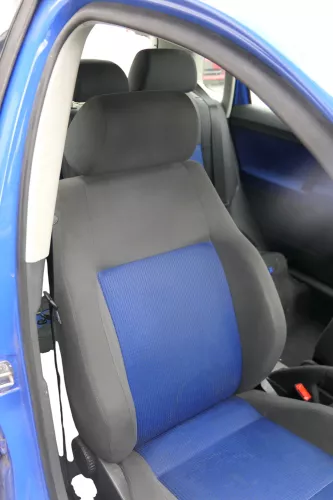 Q963 VW Polo 9N3 9N vorne links Sitz Fahrersitz 4/5-Türer - SHZ Sitzheizung blau (182738)