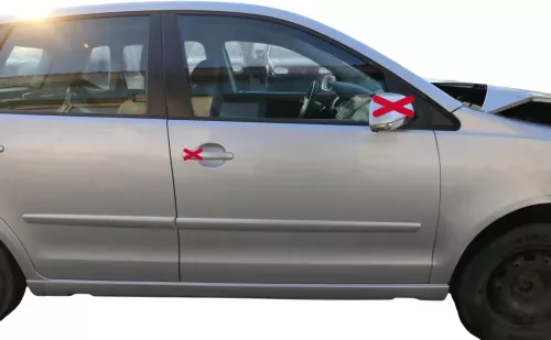 VW Polo 9N 9N3 Tür vorne rechts Beifahrertür 4/5-Türer grau silber LA7W ohneAnba