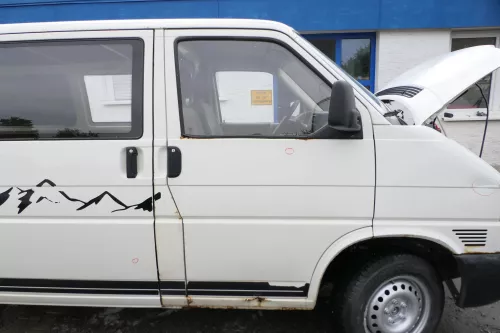 VW T4 Tür vorne rechts weiß R902 Beifahrertür Caravelle 7D0831056C ohneAnbauteil