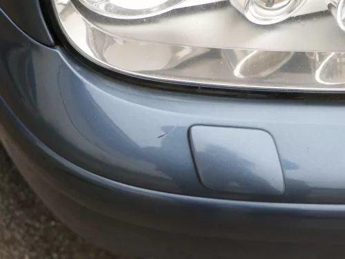 VW Golf 4 Stoßstange vorne Frontstoßstange Stoßfänger blau LD5X SWR -ohne Kappen (201856)