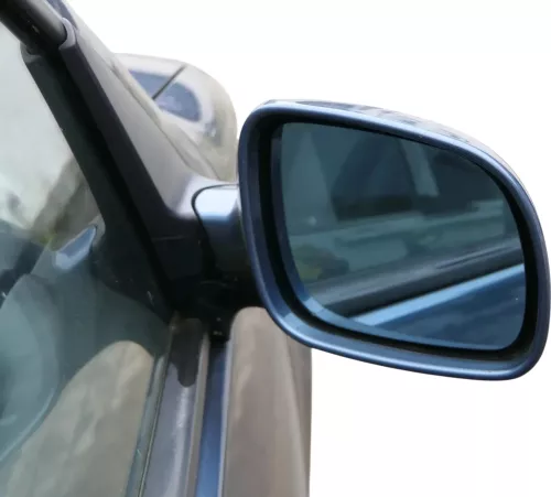 VW Golf 4 Bora manueller Spiegel vorne rechts Außenspiegel blau LD5X