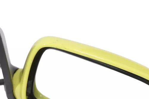 VW Polo 6N manueller manuell Spiegel Außenspiegel rechts + Glas gelb LD1B (201909)