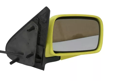 VW Polo 6N manueller manuell Spiegel Außenspiegel rechts + Glas gelb LD1B (201909)