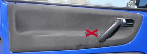 1x VW Lupo Arosa Türverkleidung Verkleidung Tür vorne links oben schwarz