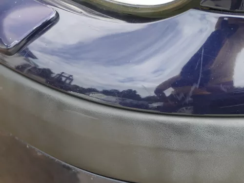 VW Golf 4 Stoßstange vorne Frontstoßstange Stoßfänger blau LC5H SWR -ohne Kappen (201983)