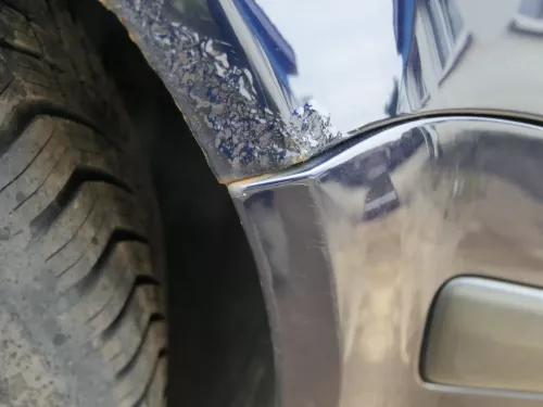 VW Golf 4 Stoßstange vorne Frontstoßstange Stoßfänger blau LC5H SWR -ohne Kappen (201983)