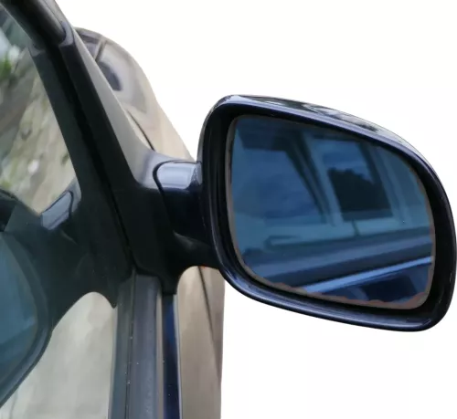VW Golf 4 Bora manueller Spiegel vorne rechts Außenspiegel blau LC5H