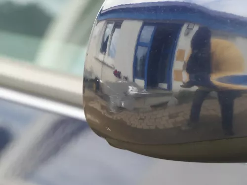 VW Golf 4 Bora manueller Spiegel vorne rechts Außenspiegel blau LC5H (201985)