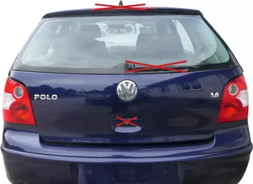 VW Polo 9N3 9N Heckklappe Kofferraumklappe Klappe blau LB5N ohne Anbauteile