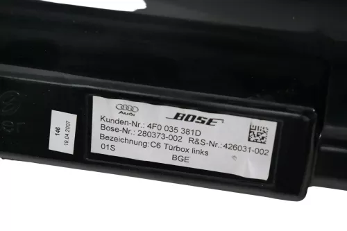 Audi A6 4F Box Lautsprecher Mitteltonlautsprecher Bose vorne links 4F0035381D (202006)