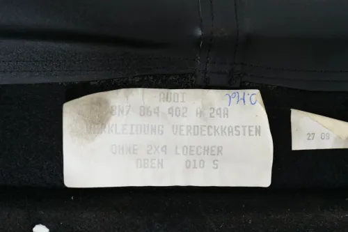 Audi TT 8N Cabrio Verkleidung für Verdeck Verdeckkasten 8N7864402A hinten oben (202127)