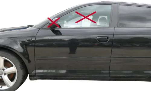 Audi A3 8P 4/5-Türer Tür vorne links Fahrertür Türblatt schwarz LZ9Y Sportback