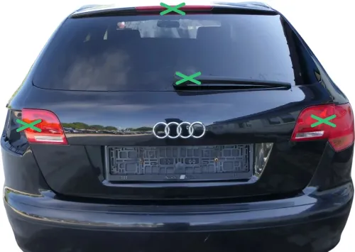 Audi A3 8P 4/5-Türer Heckklappe Klappe hinten schwarz LZ9Y Scheibe