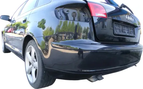 Audi A3 8P Stoßstange Stoßfänger hinten 4/5-Türer schwarz LZ9Y Doppelrohr S-line (202172)