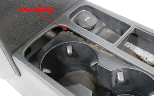 VW Sharan 7N Mittelkonsole Mitteltunnel um Schaltung Armlehne Leder 7N1863243A (202282)