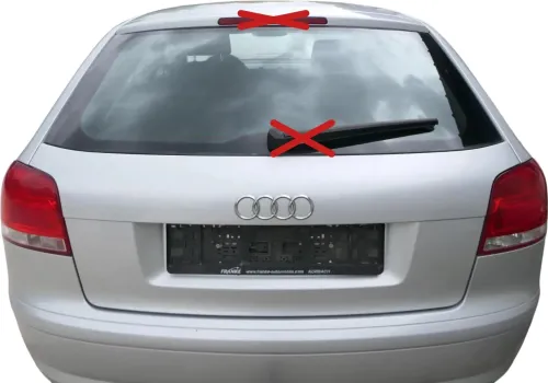 Audi A3 8P 2/3-Türer Heckklappe Klappe hinten grau silber LYXW 2/3-Türer Scheibe