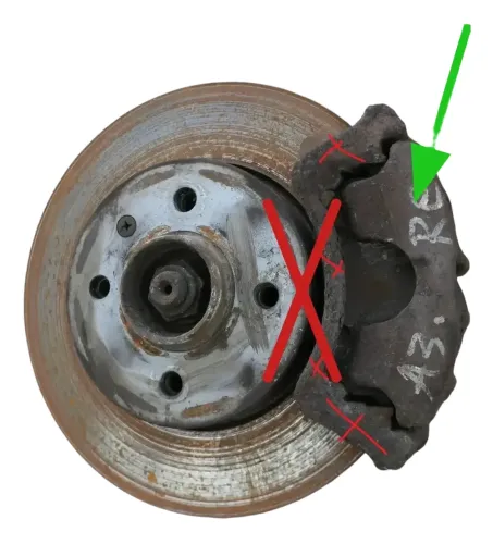 VW Golf 3 Bremssattel Lucas 54 rechts vorn 1H0615124BX TDI Automatik ADZ