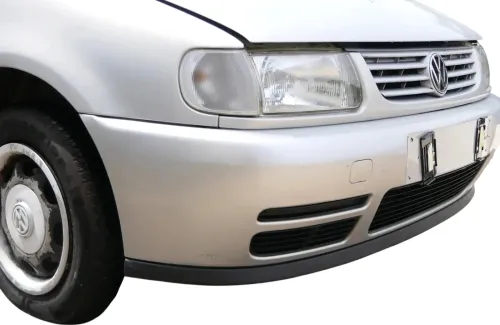 Polo 6N Stoßstange vorne breite Styling XXL Frontstoßstange silber LB7Z +Gitter (202311)