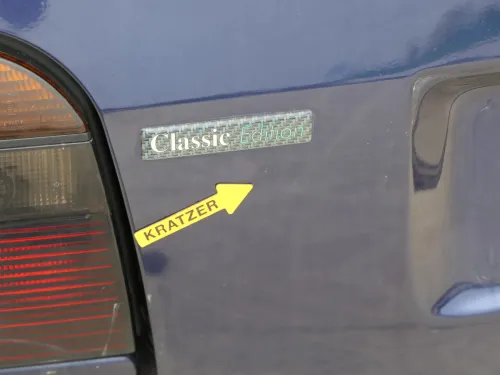 Golf 3 1E Cabrio Heckklappe Kofferraumklappe hinten Klappe blau LC5U ohneAnbaute (202445)