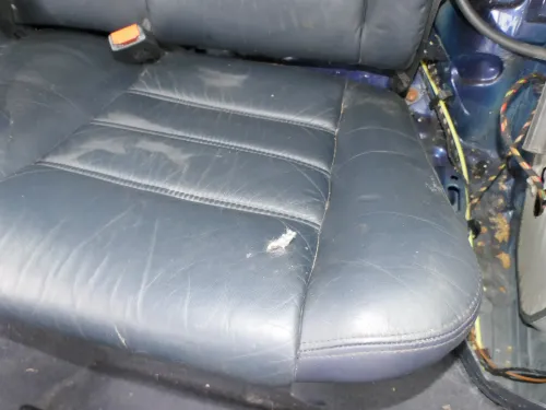 VW Golf 3+4 1E Cabrio Sitz Sitze hinten Rückbank Rücksitzbank Leder blau (202455)