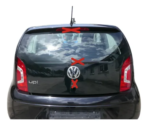 VW UP 1S Heckklappe hinten Klappe Kofferraumklappe mit Scheibe schwarz LC9X